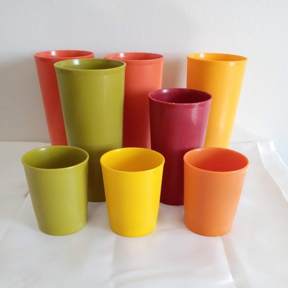 Tupperware Other - Eight Tupperware Cups Vintage Different Sizes & Colors